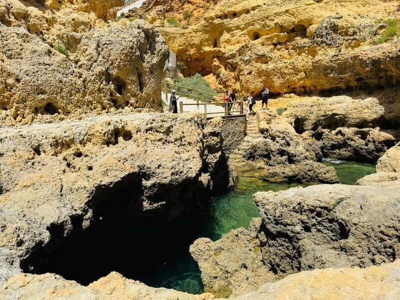 Algarve Adventures from Lisbon + Benagil Cave Boat Tour! - Carvoeiro and Algar Seco: Cliff-Jump Energy and Sea-Carved Paths