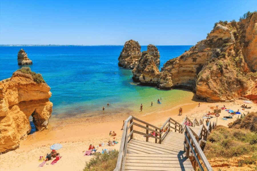 From Lisbon: Algarve, Benagil Sea Cave & Lagos Full-Day Tour - Dona Ana and Camilo: beach time with real cliff drama