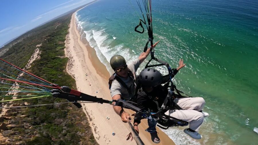 From Lisbon: Paragliding Tandem Flight - What Happens Before Takeoff: Quick Prep, Inflatable Canopy, and a Real Safety Focus