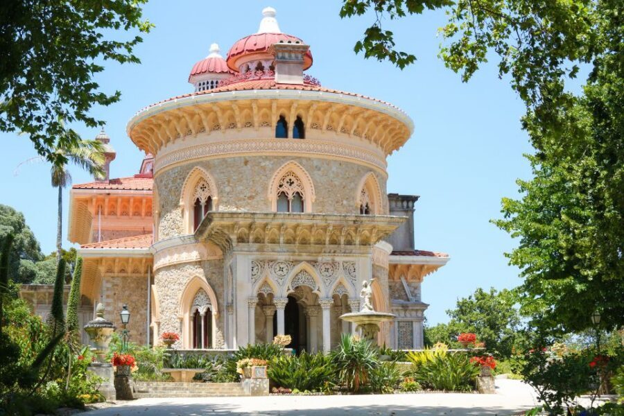 From Lisbon: Sintra Tour - Pena, Regaleira & Monserrate - Pena Palace: royal color, symbols, and good timing