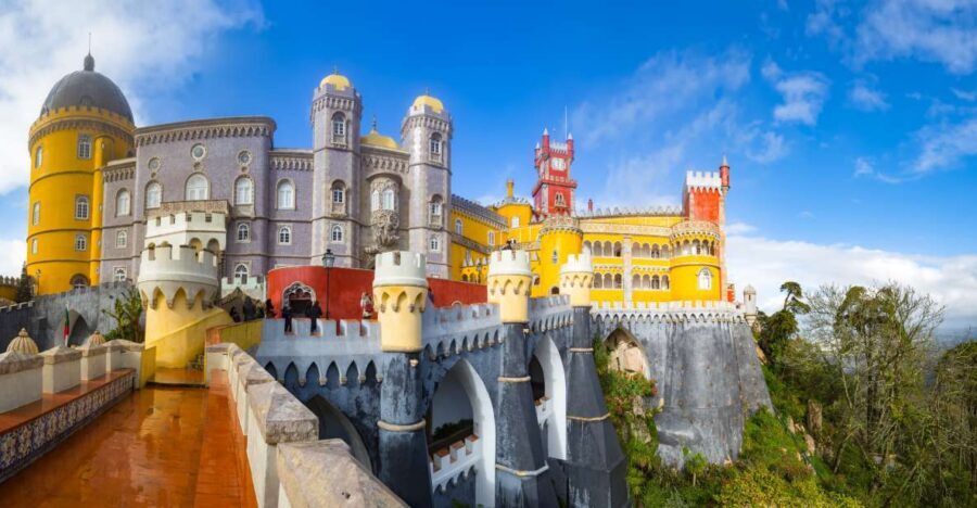 From Lisbon: Sintra Tour - Pena, Regaleira & Monserrate - Start location in Lisbon, then straight into the mountains