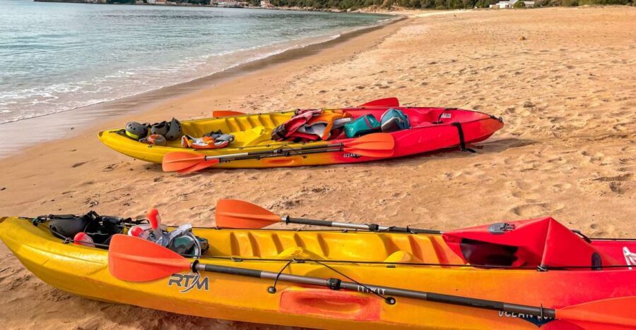 Lisbon: Arrábida Kayak and Coasteering Adventure Tour - Sea caves and coasteering: pre-historic tunnels and optional jumps