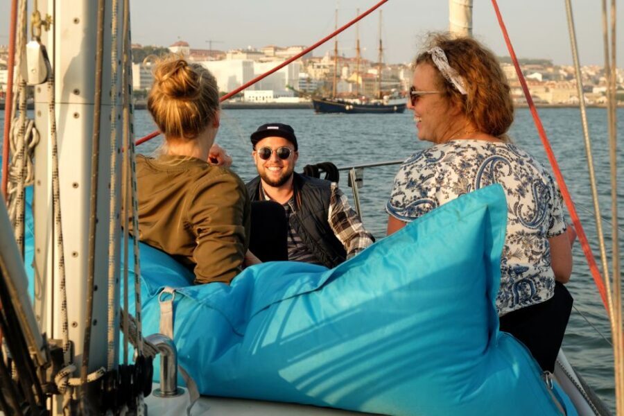 Lisbon: City Skyline Sailboat Cruise with Drink and Snacks - Cacilhas panorama: the moment Lisbon opens up across the river
