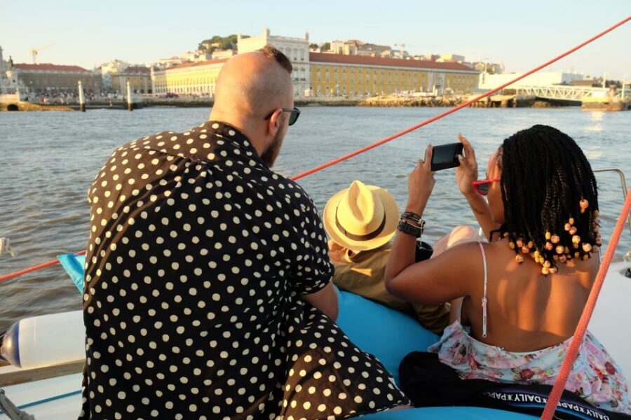 Lisbon: City Skyline Sailboat Cruise with Drink and Snacks - Belém Tower, Monument to the Discoveries, and MAAT views from the water