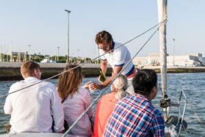 Lisbon: Daytime/Sunset/Night City Sailboat Tour with Drink - Monument to the Discoveries to Belém Tower: the start that sets the tone