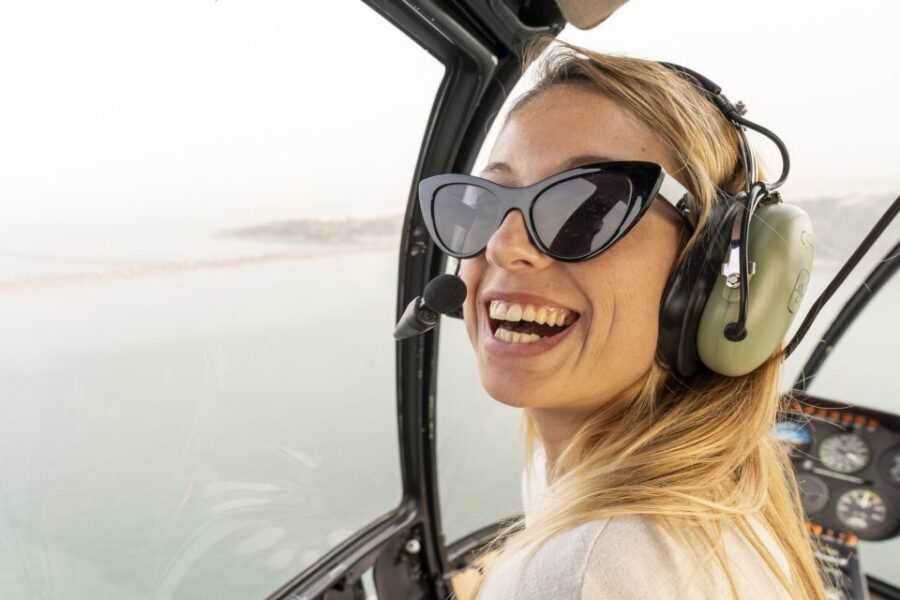 Lisbon: Helicopter Ride, Boat Trip, & Old Town Walking Tour - Helicopter from Belém toward the 25th of April Bridge: short but unforgettable