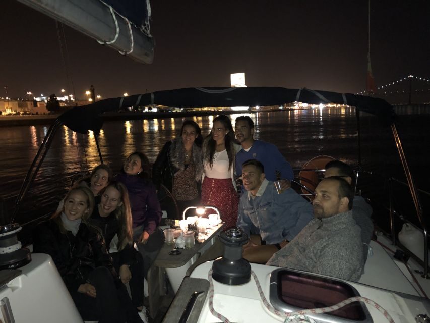 Lisbon: Luxury Sailboat Cruise at Night - Passing Under the 25 de Abril Bridge: The Nighttime Thrill Point