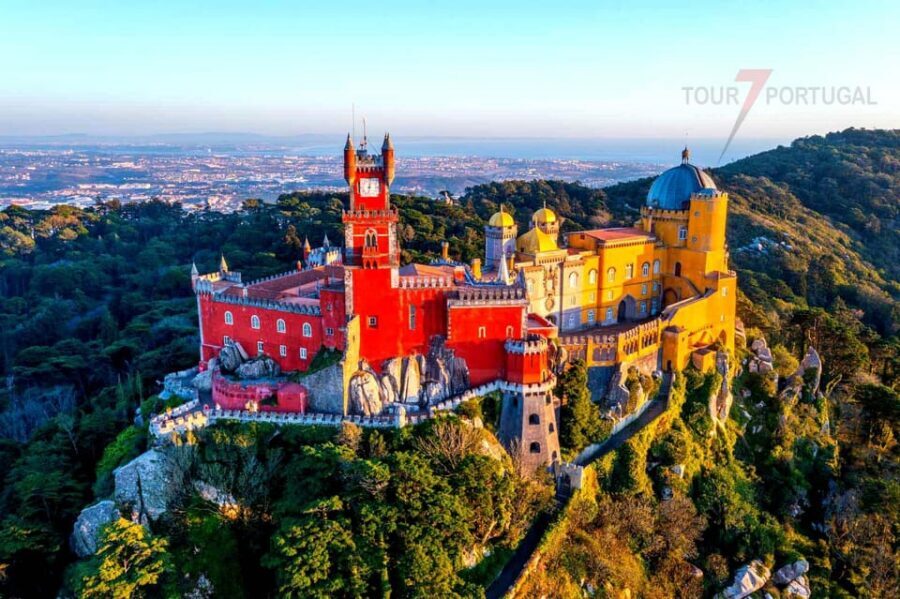 Lisbon: Pena Palace, Moorish Castle, Qta. Regaleira & Sintra - Pena Palace gardens and palace: the fairytale moment, with a real plan