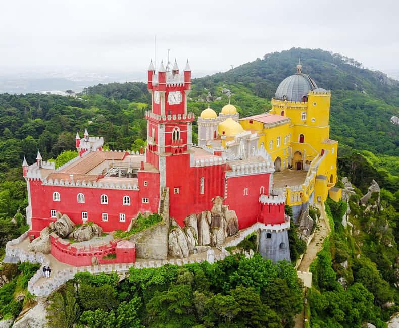 Lisbon: Pena Palace, Sintra, Cabo da Roca & Cascais Day Tour - Pena Palace: fairytale color with realistic limits