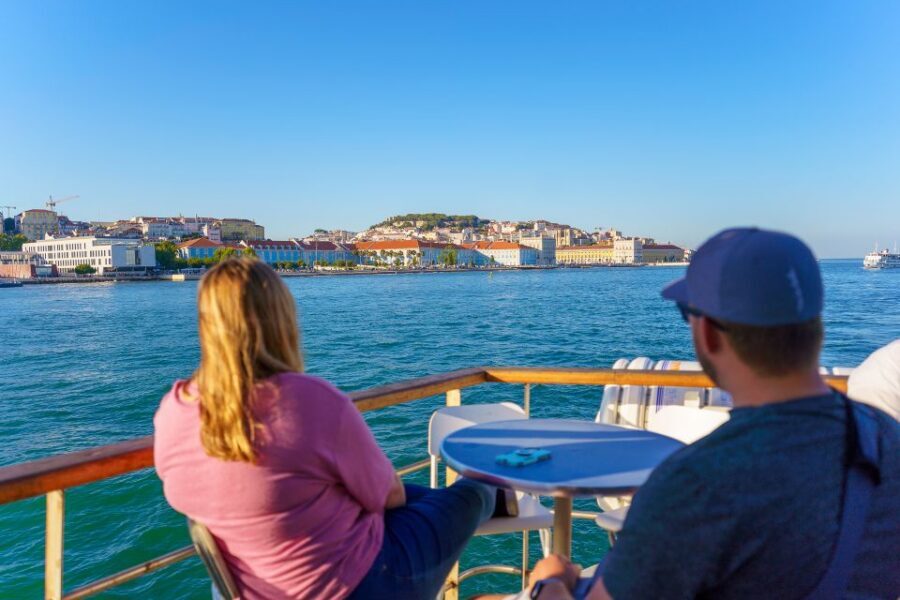 Lisbon: Tagus River Boat Tour with One Drink Included - Belem Tower from the water: fortification with attitude