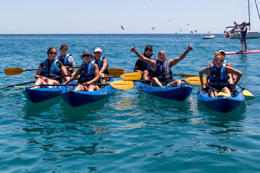 Sesimbra: Arrabida Natural Park & Caves Guided Kayaking Tour - Ribeiro do Cavalo beach stop: swim time plus real snacks